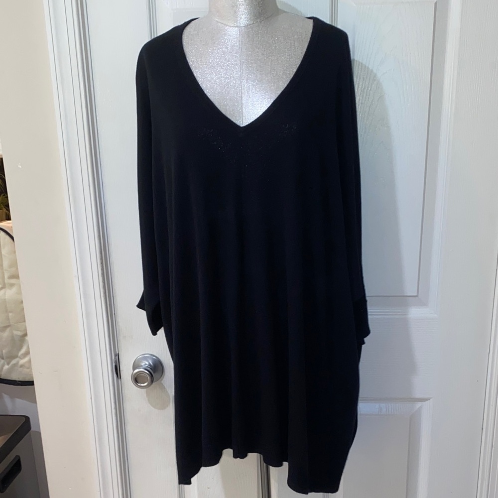 Laurie Felt Black V-Neck Sweater